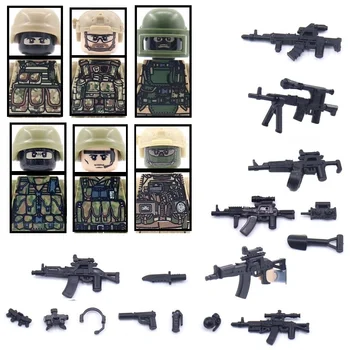 Военно Оръжие на Русия, Украйна Modern Warfare MOC Армейските Строителни Блокове на Войници на специалните сили на сащ Армейските Тухли Фигурки Оръжия Играчки