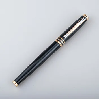 HERO 3806 Черна метална писалка със златен клипс, иридиевый съвет, тънка чернильная дръжка 0,5 мм за писма, Офис ученически пособия, канцеларски материали