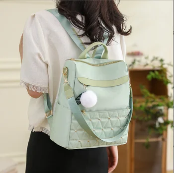Гореща разпродажба, Нов Водоустойчив Оксфордския раница за жени, двойни чанти за рамо с няколко светкавици, Училищна чанта с голям капацитет, пътен раница
