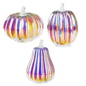 Стъклена тыквенная лампа за Хелоуин, тиква, захранван с батерии, цветни светещо стъклено тыквенная лампа Blue series glass тиква lamp