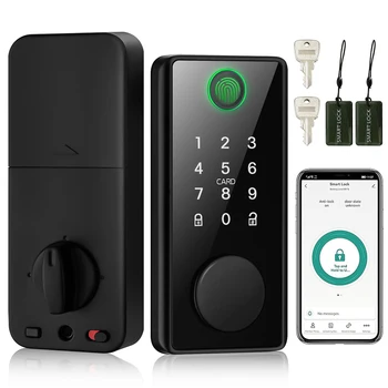 Система за заключване на вратите с пръстов отпечатък Sasha Входната врата заключване Интелигентна система за заключване на вратите с чувствителни на допир клавиатура за управление на домашна сигурността Електронен автоматично заключване