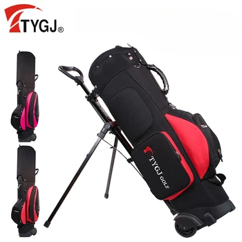 Леки стандартни чанти за топките за голф, найлонова чанта с голям капацитет, чанта за голф с колело, богат на функции преносим чанта за голф