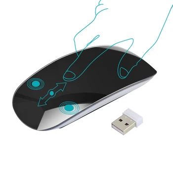 Безжична мишка с 2.4 G Ультратонкая докосване ергономична Преносима оптична офис мишка Magic Mause с резолюция от 1200 dpi за лаптоп Apple Mac