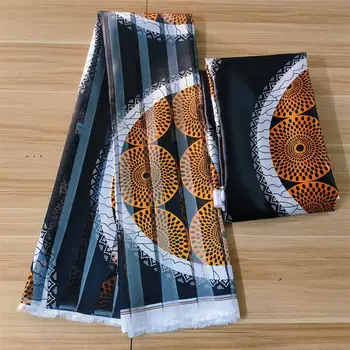 Красив дизайн, симулиращ коприна тъкан, с африканските принтом, Нигерийски тъкан на Анкара, африкански восъчни отпечатъци за партита, 6 ярда! P32401
