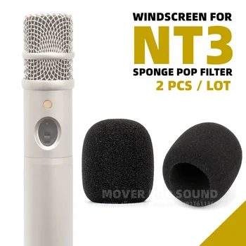 За Микрофон RODE NT3 NT 3 Предното Стъкло Гъба За Предното Стъкло Ветрозащитная Пяна на Капака Конденсаторного Микрофон Ветрозащитный Екран Анти-Поп-Филтър