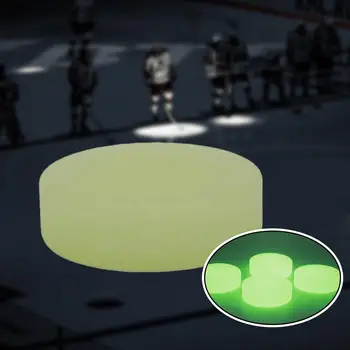 Хокейна шайба Свети в тъмното, светва зелено, подходящи за игри на пода в помещения и на открито, който се Пренася за деца, възрастни и младежи, Подови миене