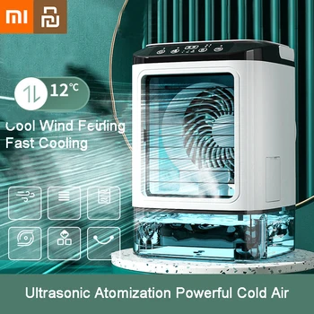 Настолен вентилатор на климатика Xiaomi Youpin с двойно распылительным охлаждане, електрически вентилатор, въздушен охладител, USB Преносимо охлаждане, по-Голям капацитет