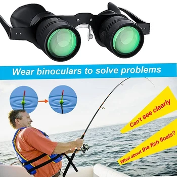 Риболовен бинокъл Преносим бинокъл Hands Free, бинокли-телескоп с 10-кратно увеличение, очила за риболов на открито, наблюдение на птици