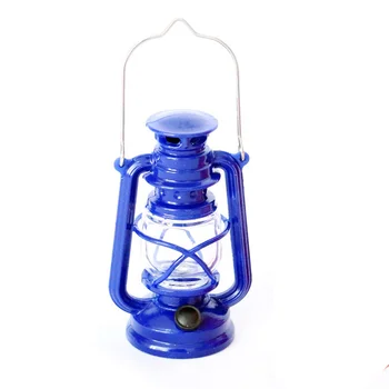 Мини-керосин лампа в мащаб 1/6 1/12, миниатюрни осветителни тела за куклена къща, маслена лампа, играчки за ролеви игри, аксесоари за кукла къща, синьо