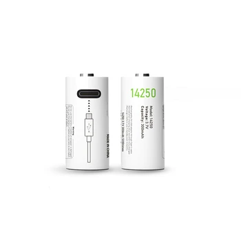 2 бр./лот 14250 Акумулаторна литиева батерия 300 mah, USB-акумулаторна батерия 1 / 2AA 3,6 В АД Електронно оборудване Литиева батерия