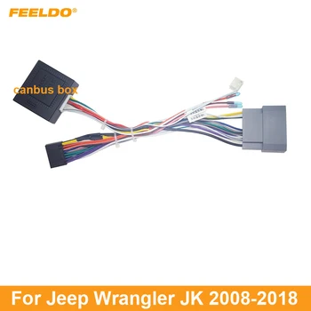 Авто 16-пинов Теглене на кабели, Android FEELDO За Jeep Wrangler JK (2008-2018) Инсталирането на Стерео Вторичен пазар