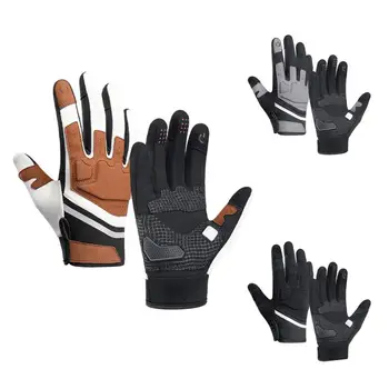 Ръкавици за планински велосипеди, Светлоотразителни пътни водоустойчив, ветроупорен топли зимни ръкавици за сензорен екран, мини, заглушителен ръкавици