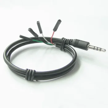 50 см 3,5 мм четырехсекционный кабел аудио-Dupont, слушалки-Dupont, кабел за зареждане на линия отстраняване на грешки кабел Dupont.