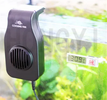 Охлаждащ вентилатор mini nano окачен аквариум водно растение риби, коралов риф аквариум намаляване на температура от 110 До 240 v