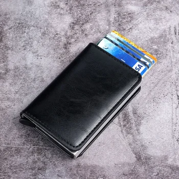 Персонализирани Rfid-притежател на кредитна карта, поп Rfid портфейл за кредитни карти, алуминиев калъф за карта с надпис