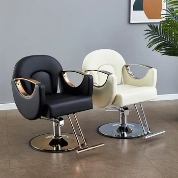 Професионално коса стол с лифта, Луксозно Персонализирани Мъжки стол за интериора на миглите, Злато, Безплатна Доставка, Мебели за интериора на Cadeiras