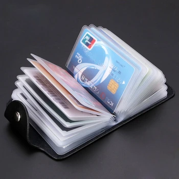 Болт Кожена, 24 слота, бита, чанта за визитни картички, мъжки и женски притежателите на самоличност, на банкови кредитни чанти-организаторите, джобен формат за паспорт