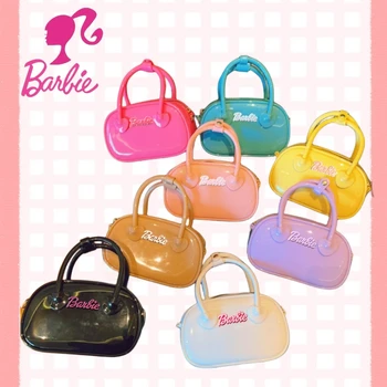 Чанта за Барби с шарките на Аниме, Скъпа Мультяшная Чанта На рамото, Кавайная Цветна Желейная Чанта, Чанта През Рамо, Ежедневни Универсална 18,5x6,5x11,5