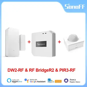 SONOFF RF Bridge R2 433 Mhz Портал DW2 PIR3 Сензор за Движение на Врати и Прозорци Гласово Управление Smart Scene чрез eWeLink Google Home Алекса
