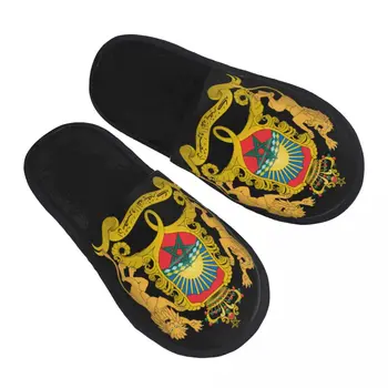 Кралство Мароко Домашни Дамски чехли от мека пяна с памет ефект Марокански патриотични хотелски чехли-слипоны