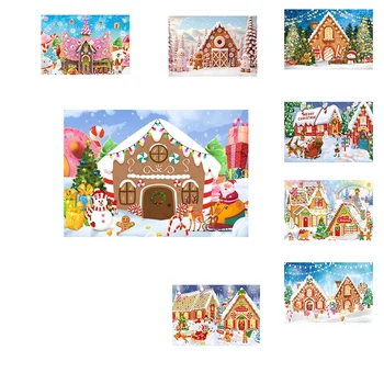 210x150 см Коледен Човечето Човечето Къща Candy House Снимки Декори За Парти В чест на рождения Ден на Бижута