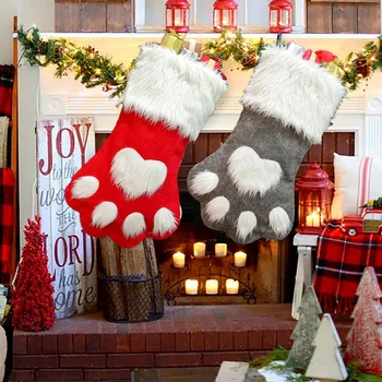 2023 Коледна украса, Коледни чорапи, Бижута, Окачване, Малки ботуши, Детски Коледен пакет с бонбони, Подарък, Украса за камината и коледната елха.