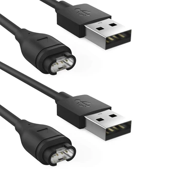 2 сменяеми USB кабел за синхронизация на данни, кабел за зареждане на Garmin Fenix 5 /5S/5X/ Forerunner 935/Quatix 5, ЧЕРЕН