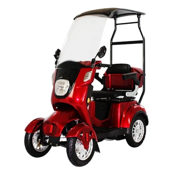 Скутери за инвалиди защитената зона електрически 4-колесен скутер с покрив за инвалиди в напреднала възраст