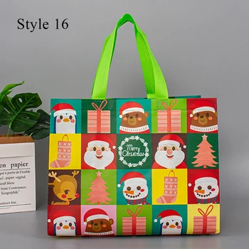 Коледен подаръчен пакет Преносима Коледна пазарска чанта Еко-чанта Продукта чанта за вкъщи Пазарска чанта Сгъваема пазарска чанта от Водоустойчив Твърда