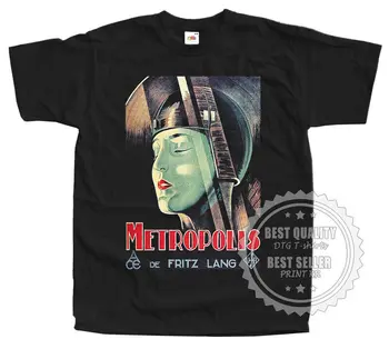 Тениска Metropolis 1927, плакат на филма, Драма v1, ЧЕРЕН, всички размери от S до 5XL