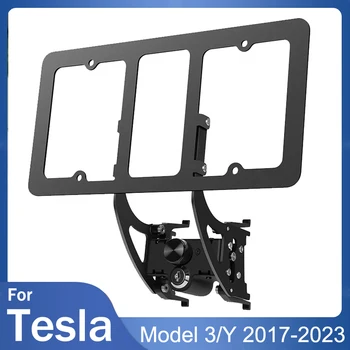 Frame регистрационен номер на Tesla за Tesla Model 3 Model Y 2017-2023 Аксесоари против кражба, без лепило, без пробиване, frame регистрационен номер